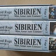 Gerd Ruge"Unterwegs in Sibirien" Top! 3 VHS im Schuber