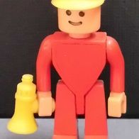 Ü-Ei Steckfigur 1983 Variable Spielfiguren / Dreieckskörper - Feuerwehrmann - Text!