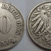 Deutsches Reich 10 Pfennig 1908 (D) ## S5