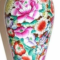 dekorative Porzellan Vase aus China mit Blumen Dekor