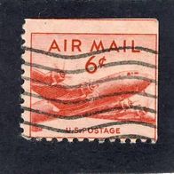 USA 1947 Flugpostmarke 6 Cent Mi.553. Eor. gest.