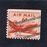 USA,1947 Flugpostmarke 6 Cent Mi.553. Eor. gest.