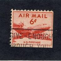 USA,1947 Flugpostmarke 6 Cent Mi.553. Eru. gest.