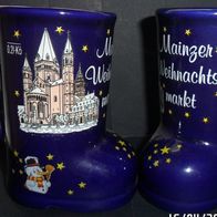 Tasse Weihnachtsmarkt Mainz Stiefel Blau