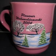 Tasse Weihnachtsmarkt Plauen 2004 Rosa