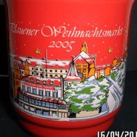 Tasse Weihnachtsmarkt Plauen 2005 Rot