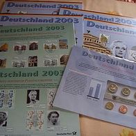 Deutschland BRD 2003 PP KMS Münzsätze A - J Komplett Postedition m. Briefm.