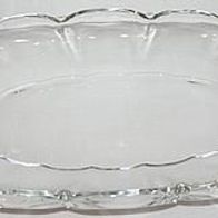 Original Walther Glas schwere ovale Glas Platte