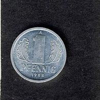 DDR 1 Pfennig 1988 A