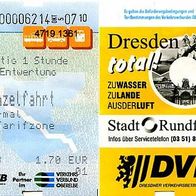 Fahrkarte DVB Dresdener Verkehrsbetriebe vom 05.10.2005