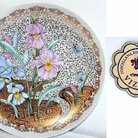 wunderschöner handbemalter "VIZAVI" Porzellan Wandteller 19 cm Durchmesser