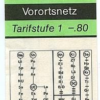 Fahrkarte Seebach 5282 Verkehrsbetriebe Zürich von 1977