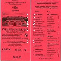 Eintrittskarte Premium-Tageskarte Potsdam Berlin 2006