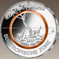 2018 BRD 5 Euro Subtropische Zone Bankfrisch Prägestätte F