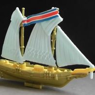 Ü-Ei Schiffe (EU) 1992 - Großsegler - Schooner - oliv - mit Fahnenaufkleber