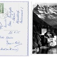 Chateau de Chillon (Genfer See, Schweiz) von 1955
