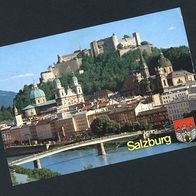 Salzburg - ein Blick über die Salzach auf die Altstadt und Festung Hohensalzburg
