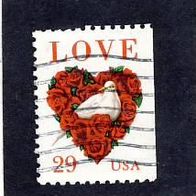USA 1994 Love Taube, Rosen Mi.2437. Dr. gest.