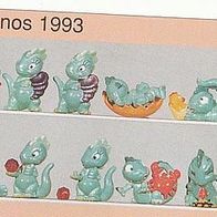 Drolly Dinos 1993 - kompl.- Überraschungseier