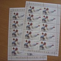 Vatikan 2007 Briefmarken Zehnerbogen Papst Benedikt 80. Geburtstag