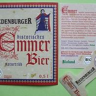 1 Bier-Etikett - Emmer Bier, Riedenburger Brauhaus