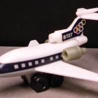 Ü-Ei Flugzeug 1992 Am Flughafen - Boing 727 - blau - 2 Aufkleber!