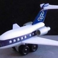 Ü-Ei Flugzeug 1992 Am Flughafen - Douglas DC 9 - blau - 2 Aufkleber!