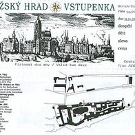 Prag HRAD Vstupenka Prager Burg Eintrittskarte vom 18.10. 2005