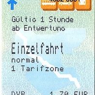 Fahrkarte 46820801 DVB Verkehrsverbund Oberelbe von Okt. 2005
