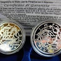 San Marino Gedenkmünzen 5 + 10 Euro 2003