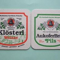 1 Bierdeckel: Brauerei Aukofer - Kelheim