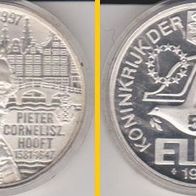 1997 Niederlande Pieter C. Hooft 50 Euro Probe Silber 925 Polierte Platte mit Stempel