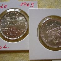 Vatikan 1963 - Silbermünze 500 Lire Sedisvakanz Vatikan