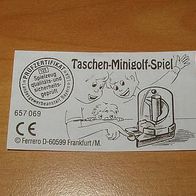 Ü-Ei BPZ : Taschen-Minigolf-Spiel - 657 069