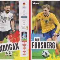 DOPPEL-Poster zur Fußball-WM 2018 Ilkay Gündogan - Emil Forsberg (44 x 30 cm)