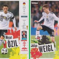 DOPPEL-Poster zur Fußball-WM 2018 Mesut Özil - Julian Weigl (44 x 30 cm)