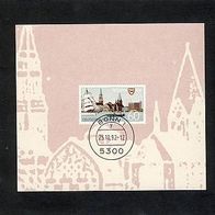 Bund, 1992 Mi.1598 gest. auf ein Sonderblatt.