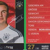 DFB-REWE Sammelkarte WM 2018 Nr. 27 Mario Götze - Glitzerversion - NEU