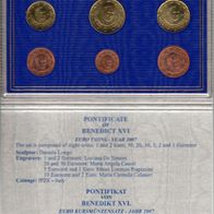 KMS Satz Vatican 1 Cent - 2 Euro 2007 im Original Blister
