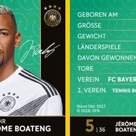 DFB-REWE Sammelkarte WM 2018 Nr. 5 Jerome Boateng - NEU