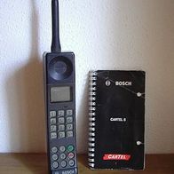 alt Nostalgie Handy Mobil Telefon Bosch Banane Knochen CARTEL S