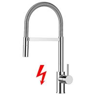 Küchenmischer Mit Abschwenkbarem Auslauf & Abnehmbarer Handbrause – Nur 6 Cm Höhe, 360° Drehbar