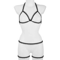 Megasexy Straps Set "Happy Lola" - inkl. Ouvert Bikini, Hüftband und Schenkelbänder