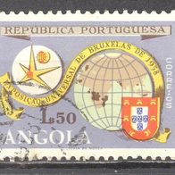 Angola, 1958, Mi. 414, Weltausst. Expo Brüssel, 1 Briefm., gest.