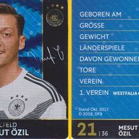 DFB-REWE Sammelkarte WM 2018 Nr. 21 Mesut Özil - Glitzerversion - NEU