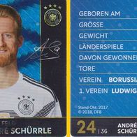 DFB-REWE Sammelkarte WM 2018 Nr. 24 André Schürrle - Glitzerversion