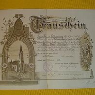 Trauschein von 1906