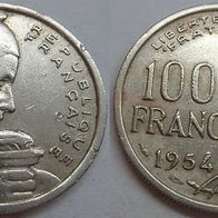 Frankreich 100 Franc 1954 ( B) ## Kof7