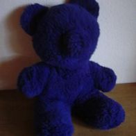 Bär Teddy blau von Hartmann&Erichsen Kiel sitzend 40cm