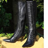 High-Heels Stiefel Inamagura, Leder, schwarz, Gr. 38